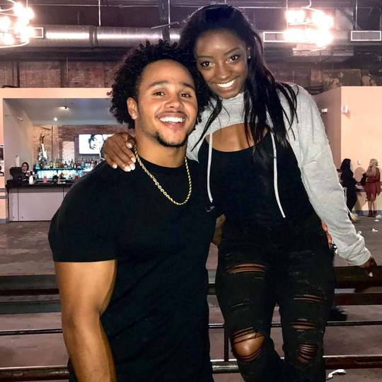 Stacey Ervin Jr. and girlfriend Simone Biles