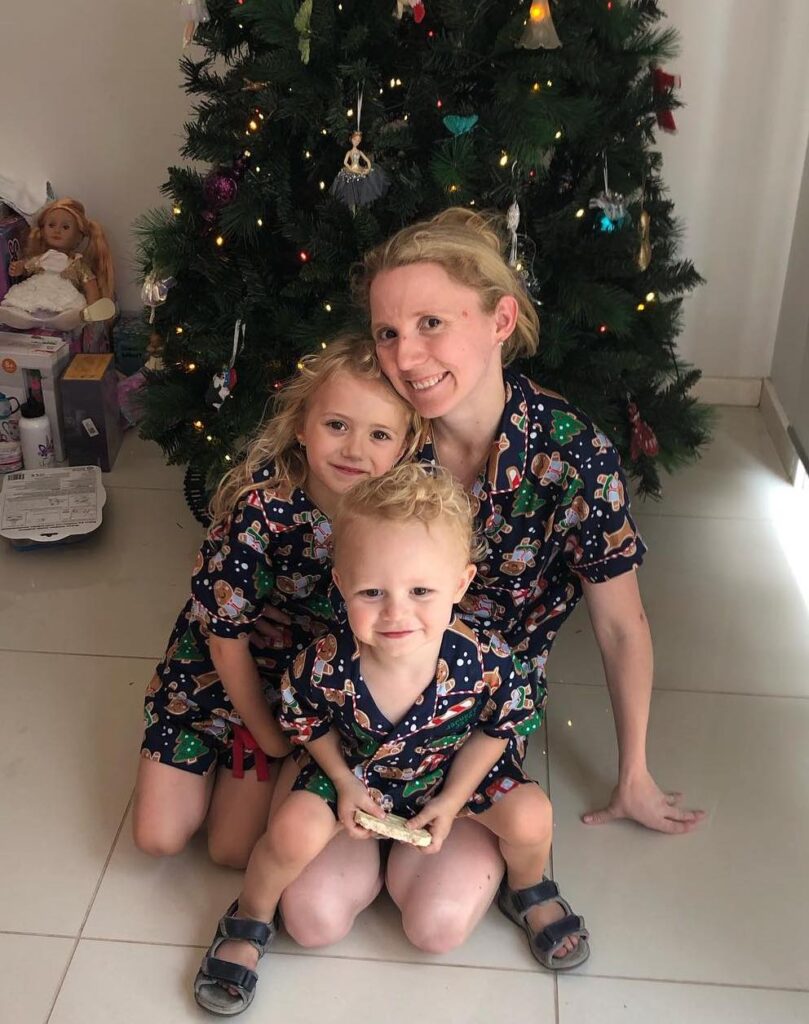 Nikki Webster with her children