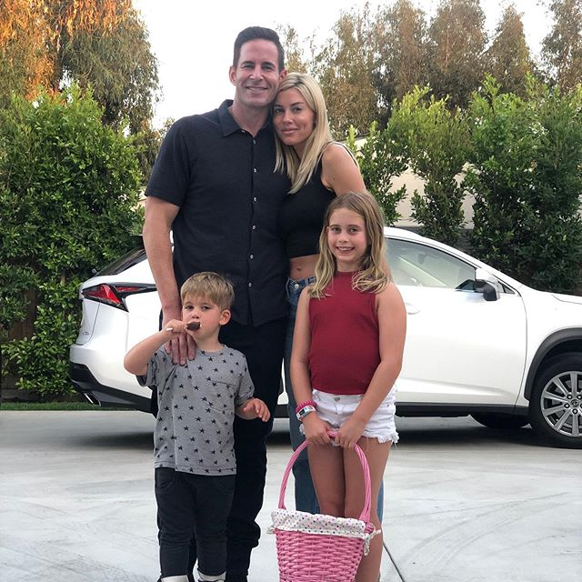Tarek El Moussa with his wife and kids