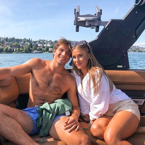 Kevin Fiala and girlfriend Jessica Ljung picture together