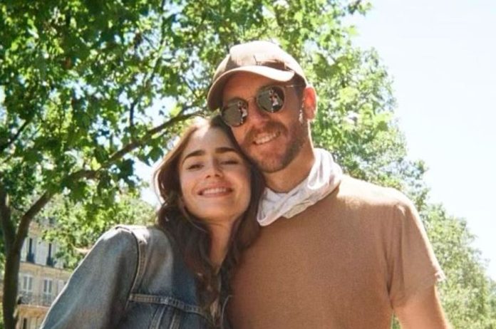 Charlie McDowell with his wife Lily Collins
