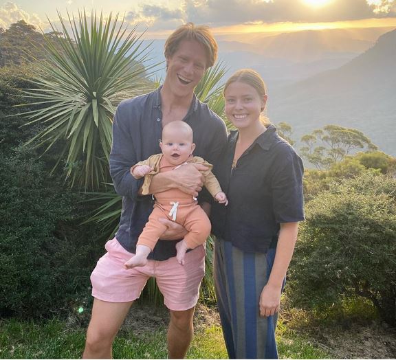 Tom Tiley with his girlfriend Amanda Griffith and their son
