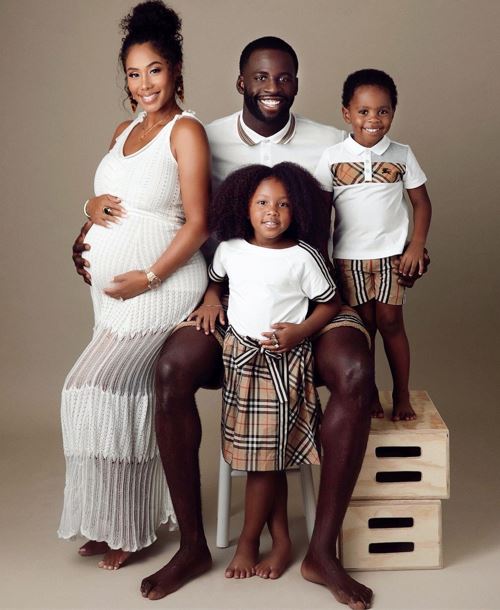 Hazel Renee with her husband Draymond Green and their children