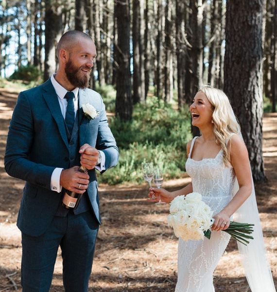 Max Gawn Wedding Pictures With Wife Jessica Gawn