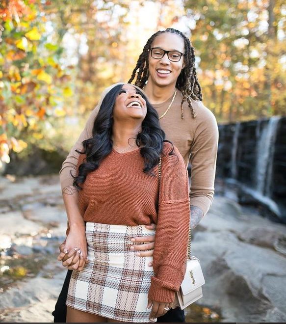 Cherelle Griner and her wife Brittney Griner
