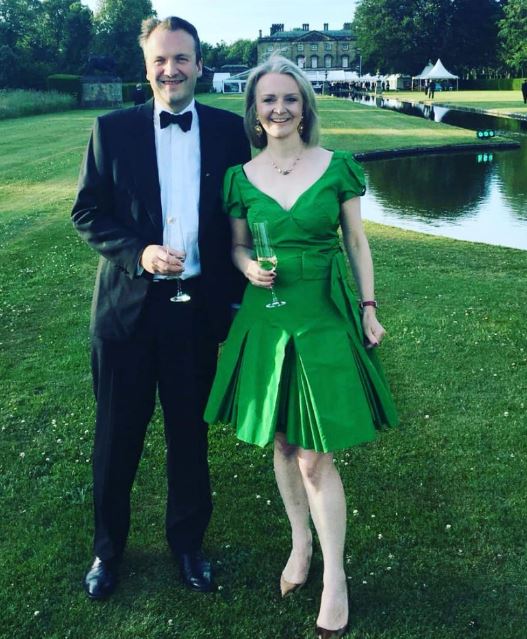Liz Truss with her husband Hugh O' Leary, pictured together at an event