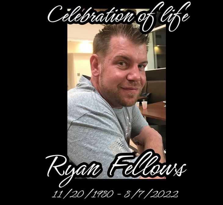 Liz Fellows remembering her husband Ryan Fellows via her Instagram