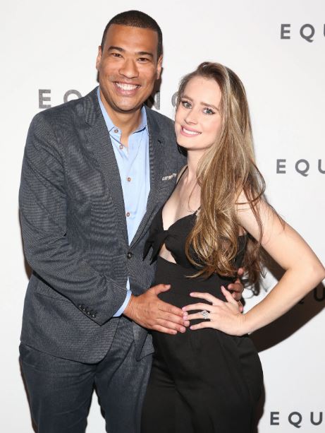 Michael Yo with his wife Claire Schreiner at an event together