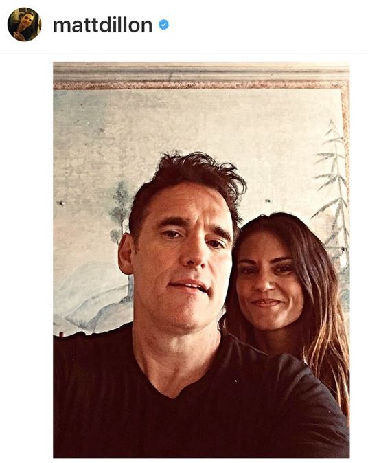 Matthew Dillon with his wife Roberta Mastromichele on his Instagram feeds