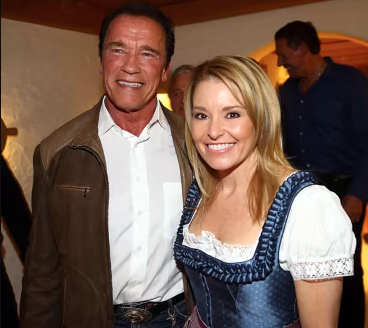 Arnold Schwarzenegger with his girlfriend Heather Ann Milligan