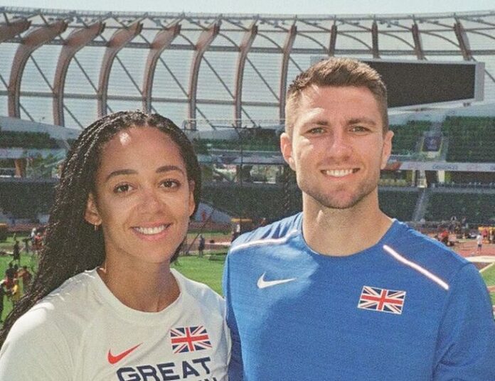 Katarina Johnson-Thompson with her boyfriend Andrew Pozzi