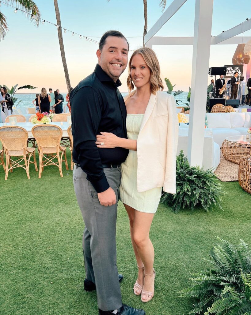 Jed York with his wife Danielle Belluomini at an event together