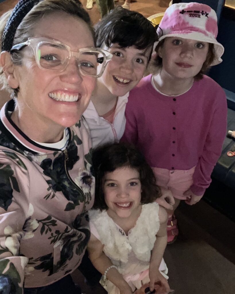 Madeleine Morris with her kids