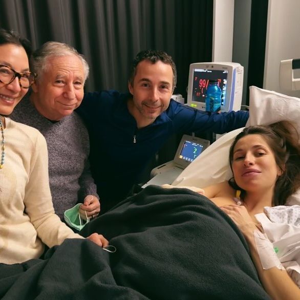 Nicolas Todt with his wife and parents during the birth of his son