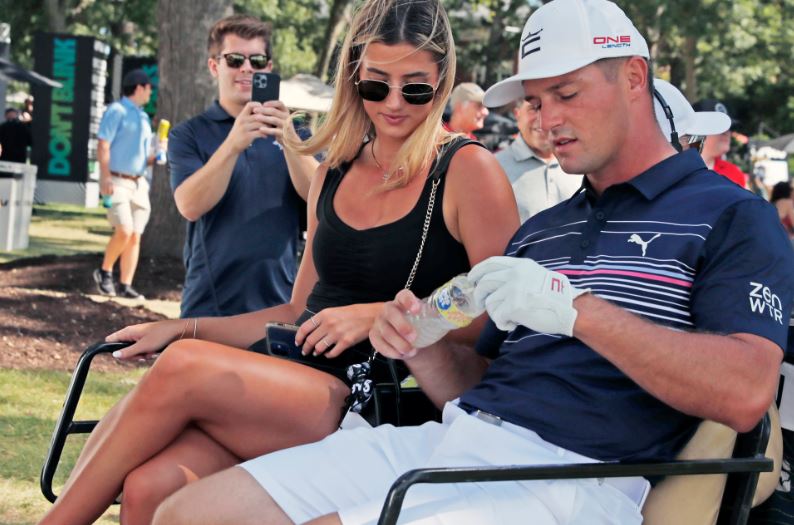 DeChambeau with his reported new girlfriend Lilia Schneider at the LIV Golf Invitational Series Chicago