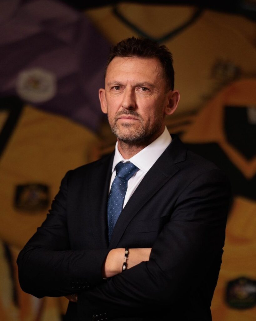 Tony Popovic is the head coach of Melbourne Victory FC in the A-League.


