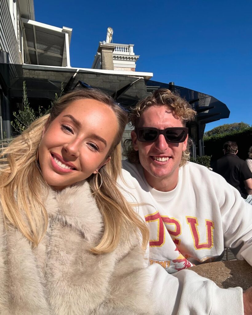 Aaron Naughton with his Girlfriend Ella Morris