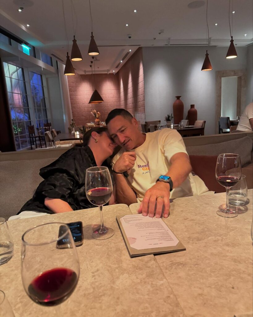 Api Robin with his wife Celeste Barber